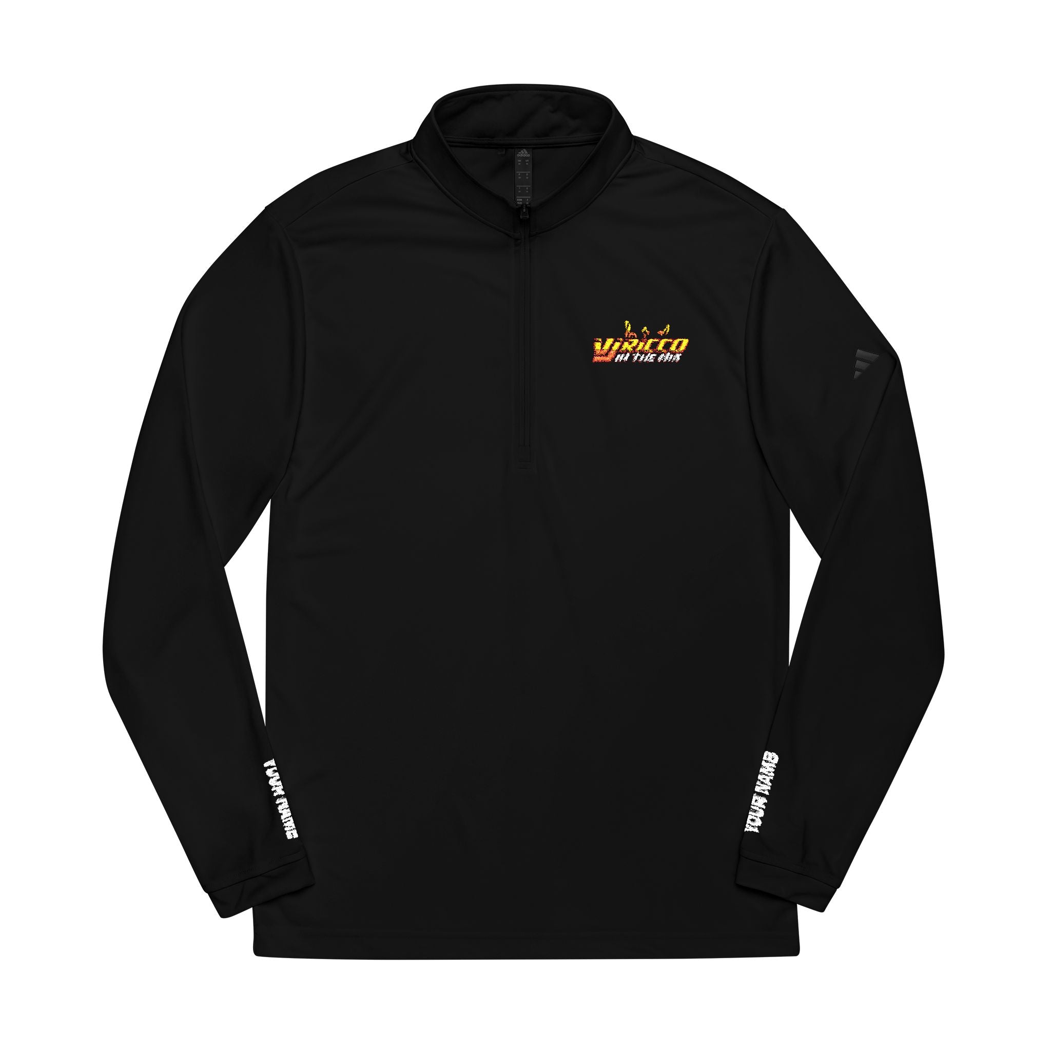 "VJ Ricco"🎤 Adidas® Embroidered Quarter-Zip Pullover – Personalized
